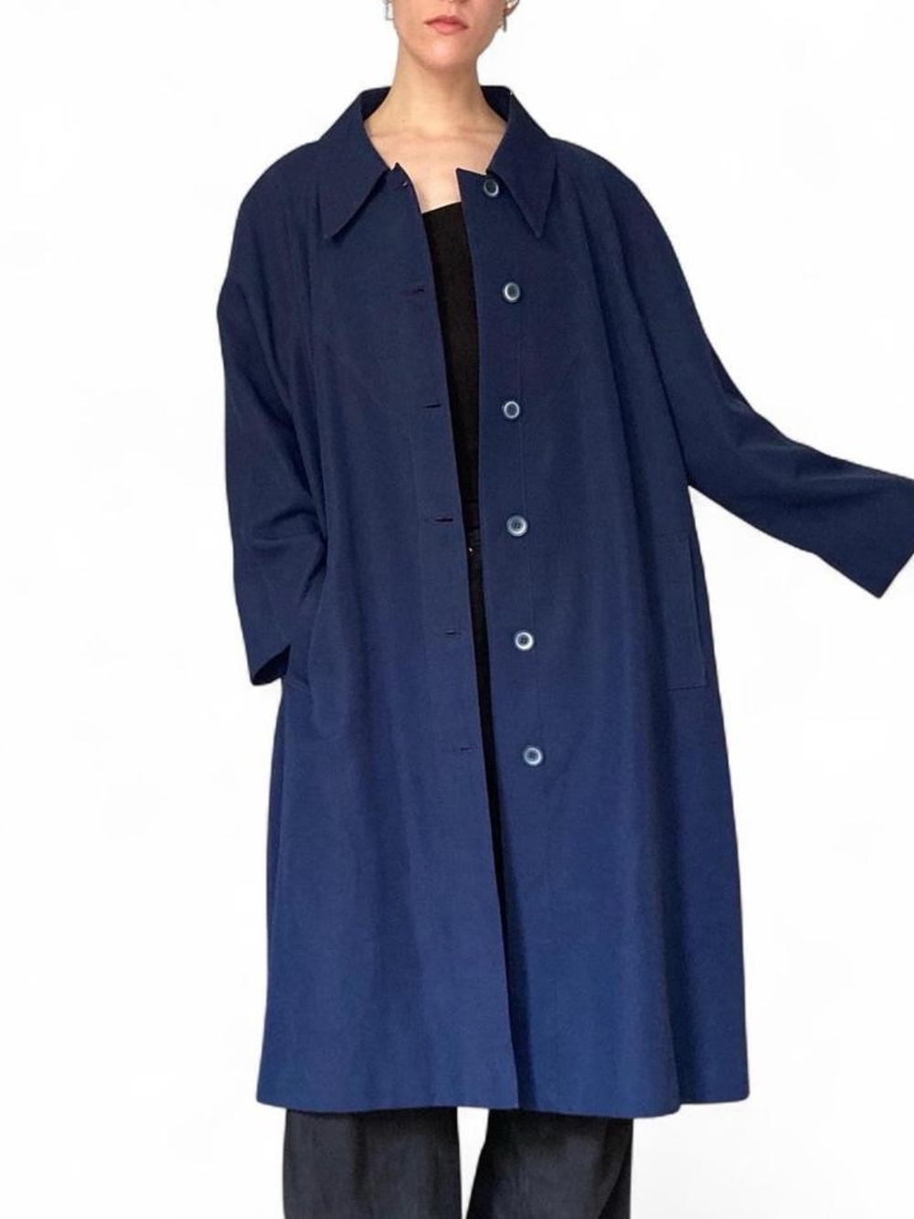 Blue Vintage Trench Coat